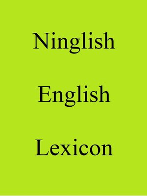 cover image of Ninglish English Lexicon